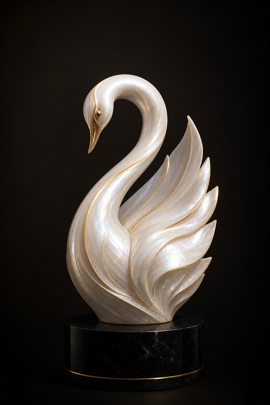 Pearl swan mascot for The Gallery Studio